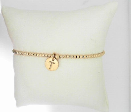 Classic Gold 2mm Respect Small Gold Disc Bracelet- T