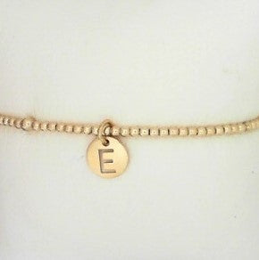 Classic Gold 2mm Respect Small Gold Disc Bracelet- E