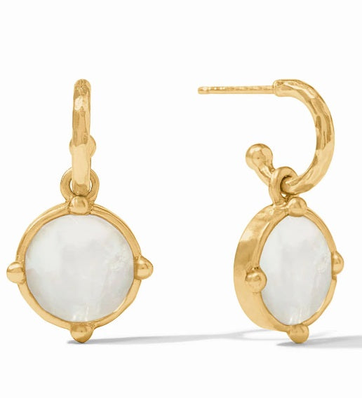 Fleur-de-Lis Hoop & Charm Earring