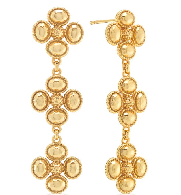 Berry Clover Linear Earrings -