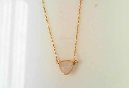 Moonstone Mini Oval Gemstone Necklace