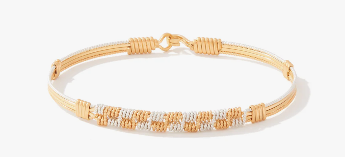 Heart And Soul Bracelet- 14Kt Gold Artist Wire And Silver- Size 7