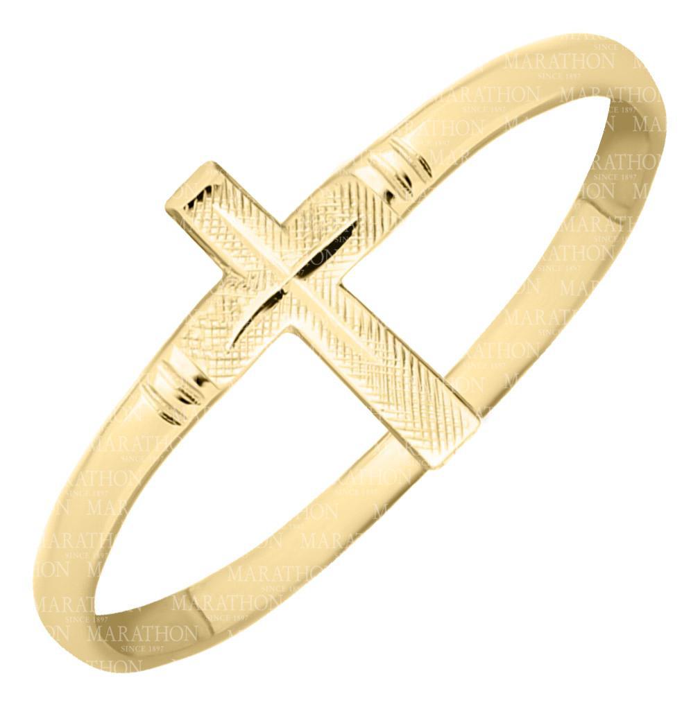 Kiddie Kraft 10 Karat Yellow Gold Children's Cross Ring Size 3.5