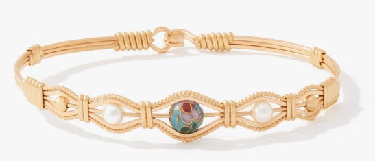 My Whole World Bracelet- All 14K Gold Artist Wire- Size 7.5
