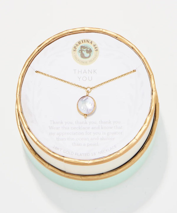 Sea La Vie Necklace Thank You/Coin