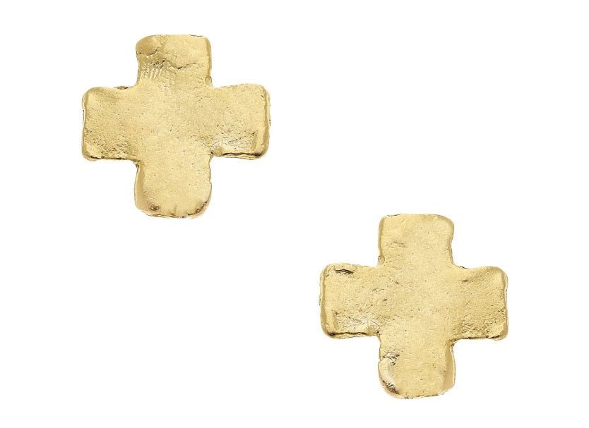 Mini Square Cross Studs