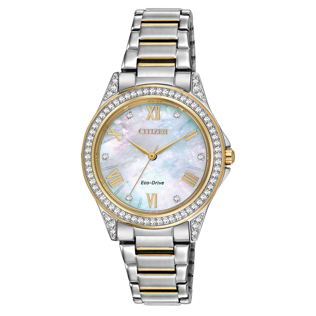 Ladies Eco-Drive Wr Sst Brac White Watch