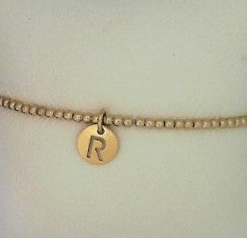 Classic Gold 2mm Respect Small Gold Disc Bracelet- H