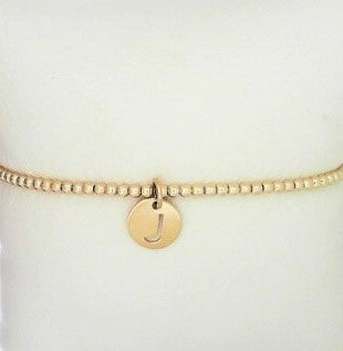 Classic Gold 2mm Respect Small Gold Disc Bracelet- J