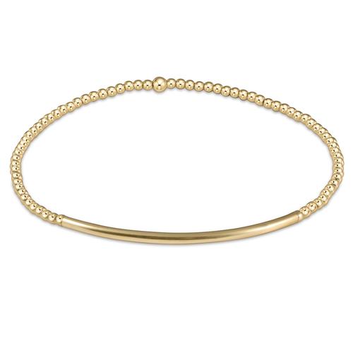 Classic Gold 2mm Bead Bracelet - Bliss Bar Gold