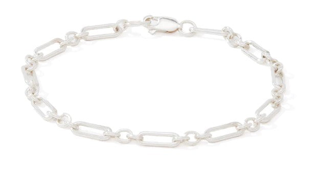 Links of Love Bracelet- Sterling Silver Chain- Size 8.00