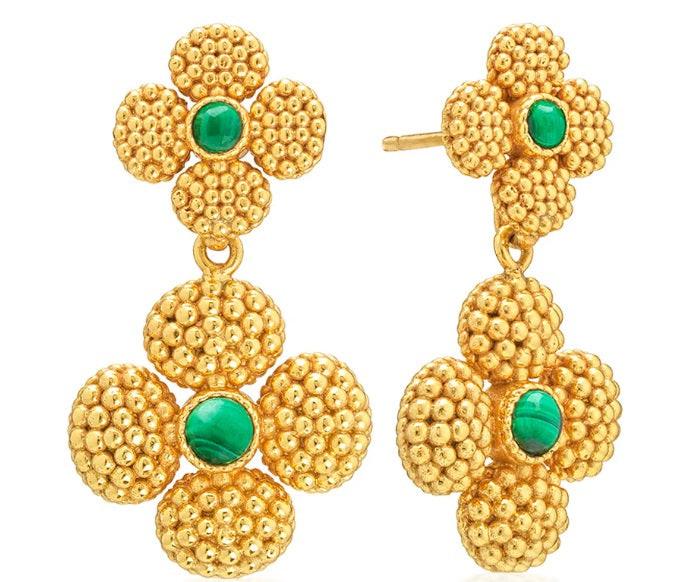 Berry Clover Teardrop Earrings