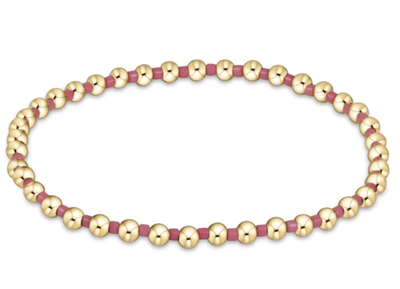 Hope Grateful Pattern  Bracelet - Bright Pink