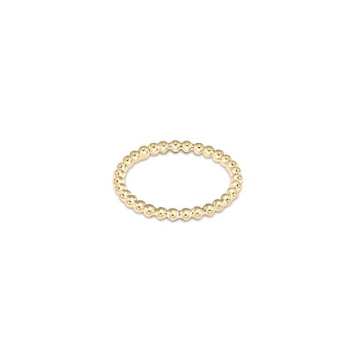 Classic Gold 2mm Bead Ring - Size 6
