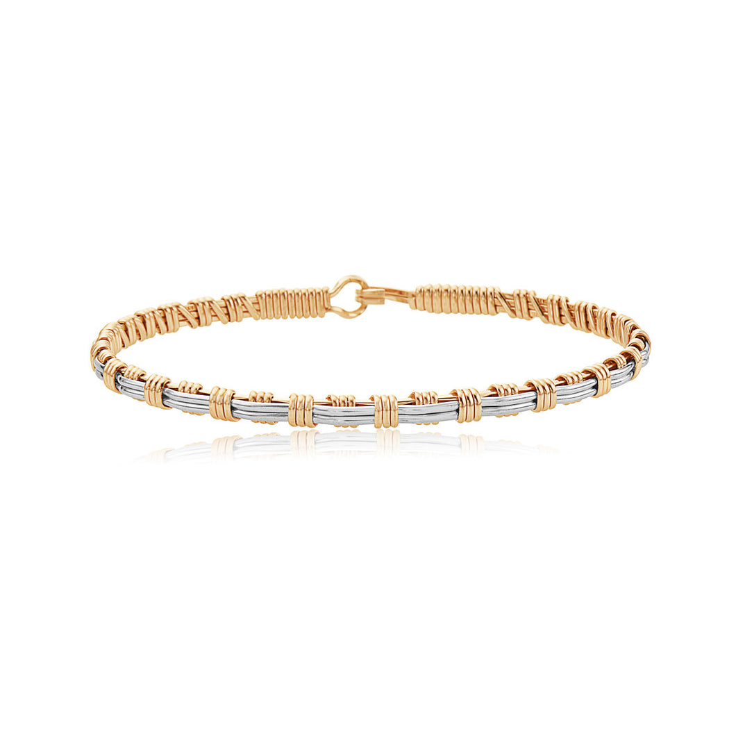Now And Forever - 14 kt Gold Artist Wire & Silver - Size 8.00