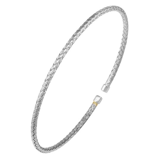 Sterling Silver 2mm Mesh Cuff