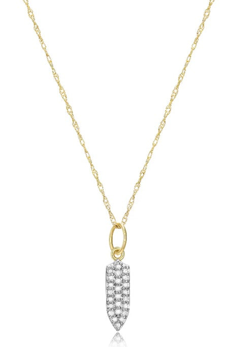14Kt Yellow Gold 1/8 Carat Total Weight Diamond Necklace 18