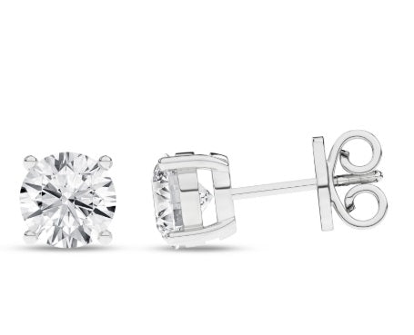 Ladies 14 Karat White Gold  Diamond Studs With 1.25Tw Round G/H VS2 Diamonds IGI Certification #21J593872402 Lab Grown Diamonds