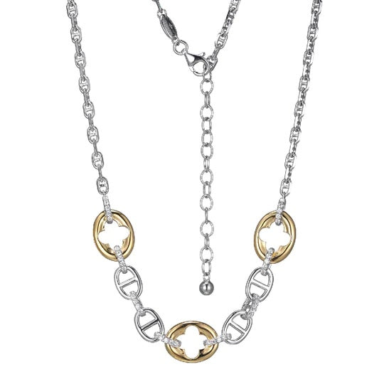 Sterling Silver Marina Frontal Necklace made with CZ