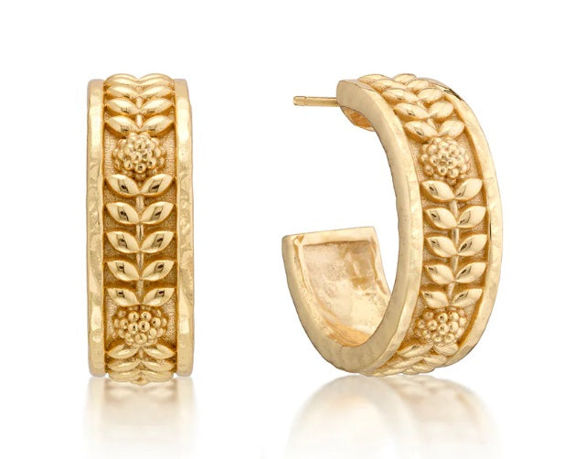 Berry Vine Small Hoop Earrings