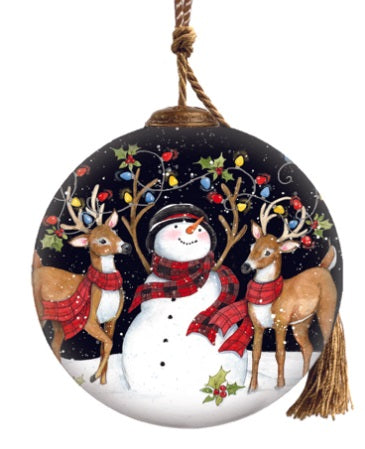 Holiday Lights Glass Ornament