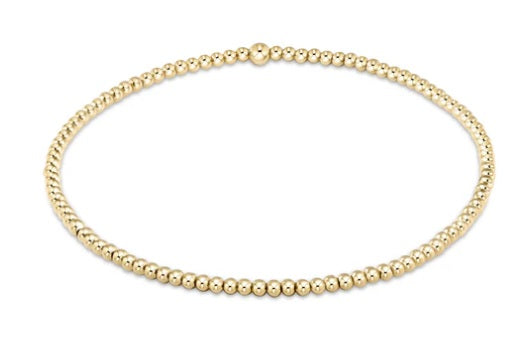 Classic Gold 2mm Bead Bracelet