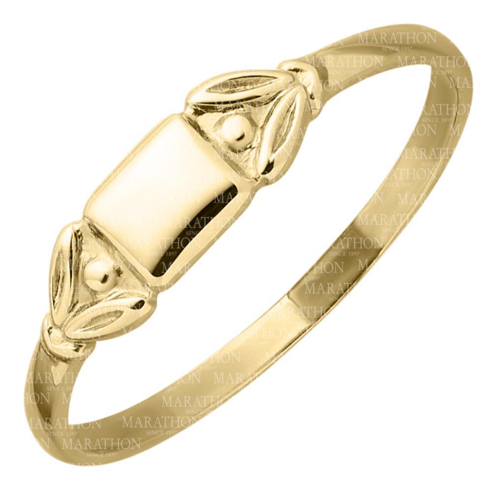 Kiddie Kraft 10 Karat Yellow Gold Signet Ring Size 3