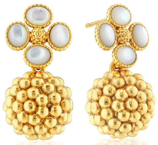 Berry Clover Drop Earrings - M