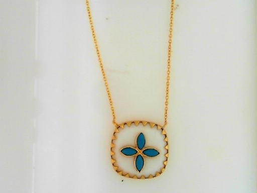 White Agate Square Necklace Marquise Detail