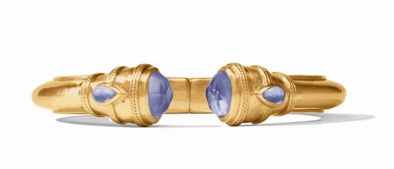 Cannes Demi Cuff Gold- Iridescent Tanzanite Blue