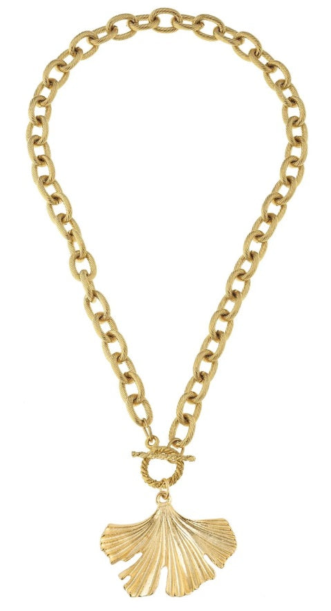 Ginkgo Toggle Necklace - 16 inches