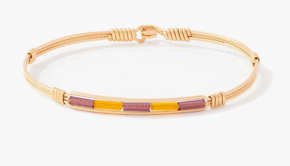 Spirit Bracelet - LSU- 14K Gold Artist Wire- Size 7.5
