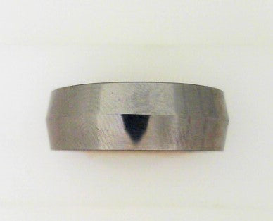 7MM Polished Knife Pleated Tungsten Band Size 11