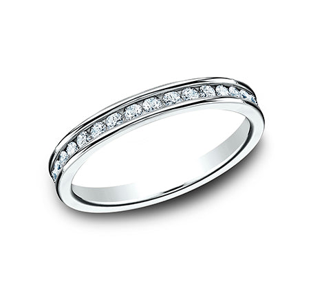 Ladies 14 Karat White Gold Eternity Channel Set Band With 0.72 TW Round H/I Si2 Diamonds - Size 6