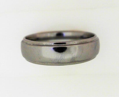 7MM Domed Polished Tungsten Band With Drop Edge Size 13