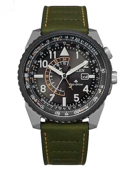 Mens Eco WR200 SSTB Strap Olive Green Black Face