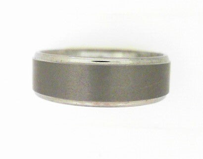 8MM Flat Bruhed Tungsten Band
