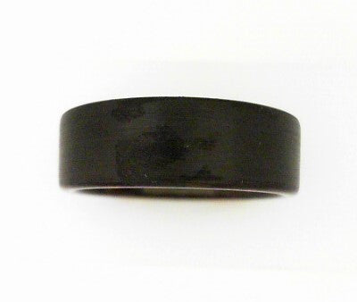 8MM Flat Brushed Black Plated Tungsten Band
